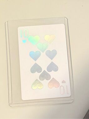 Dior JOY 10 of Hearts Holographic Logo Playing Card